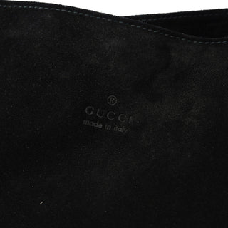 Gucci Black Suede Hobo Shoulder Bag