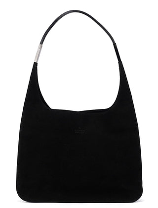 Gucci Black Suede Hobo Shoulder Bag