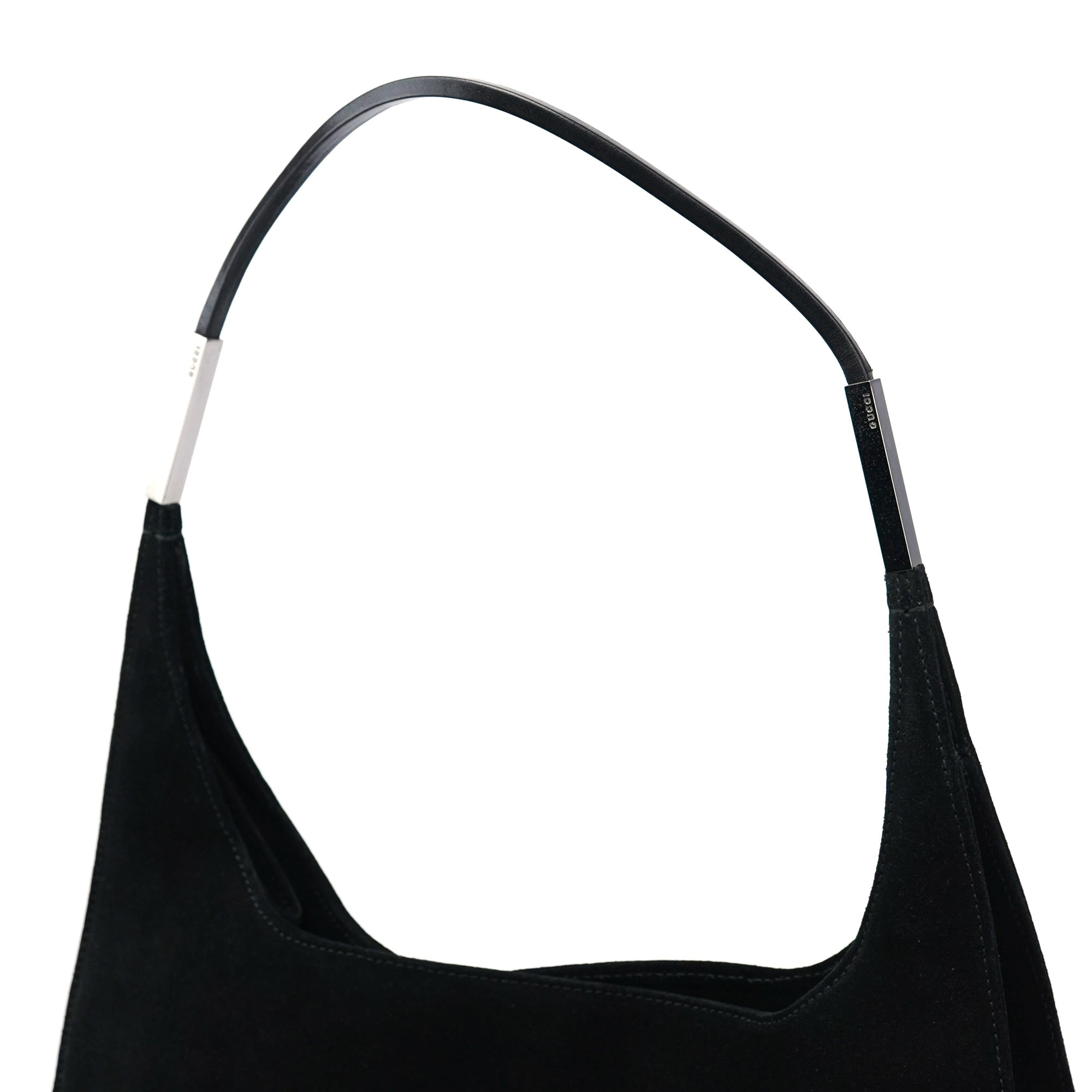 Gucci Black Suede Hobo Shoulder Bag