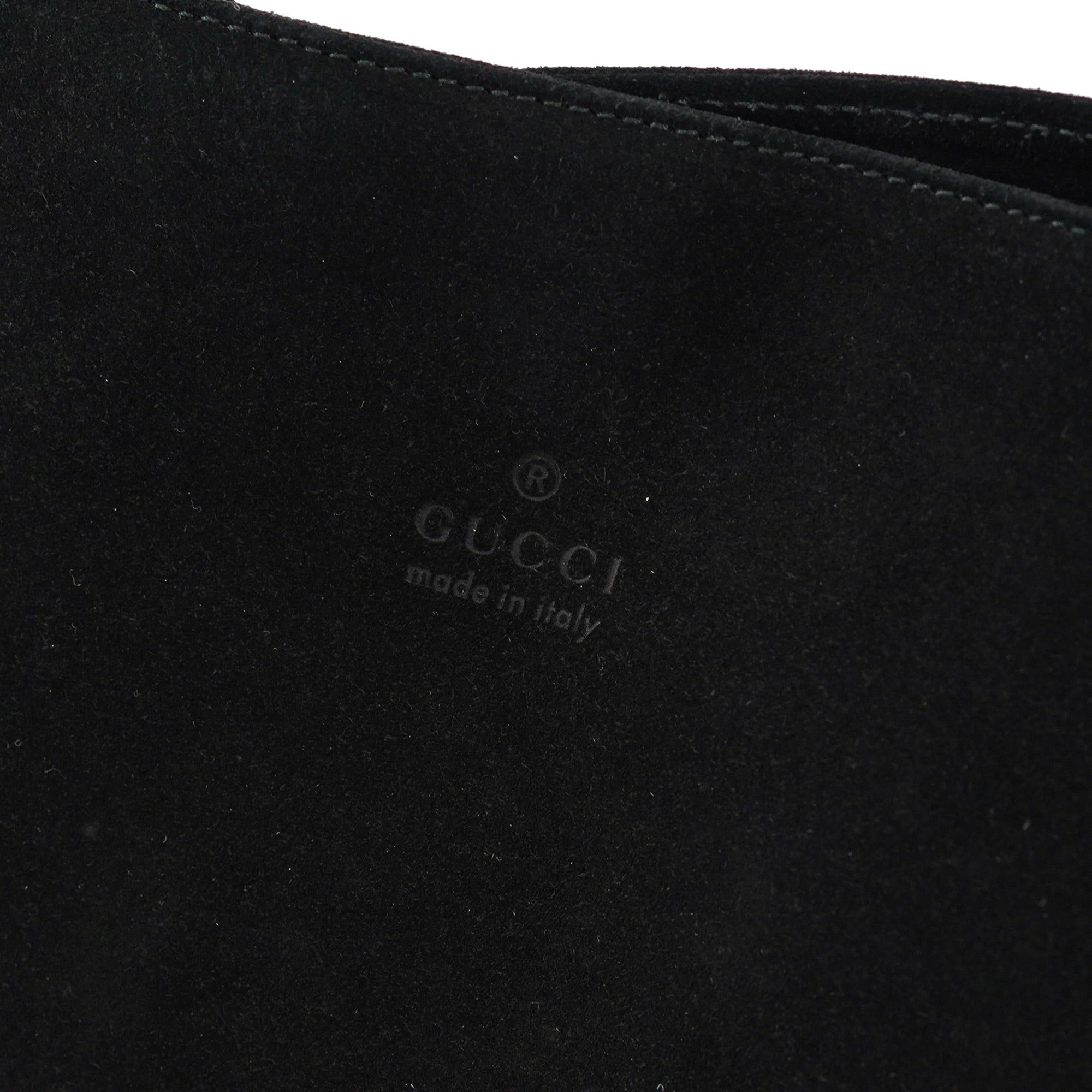 Gucci Black Suede Hobo Shoulder Bag