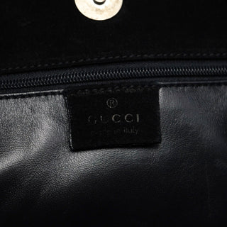 Gucci Black Suede Hobo Shoulder Bag