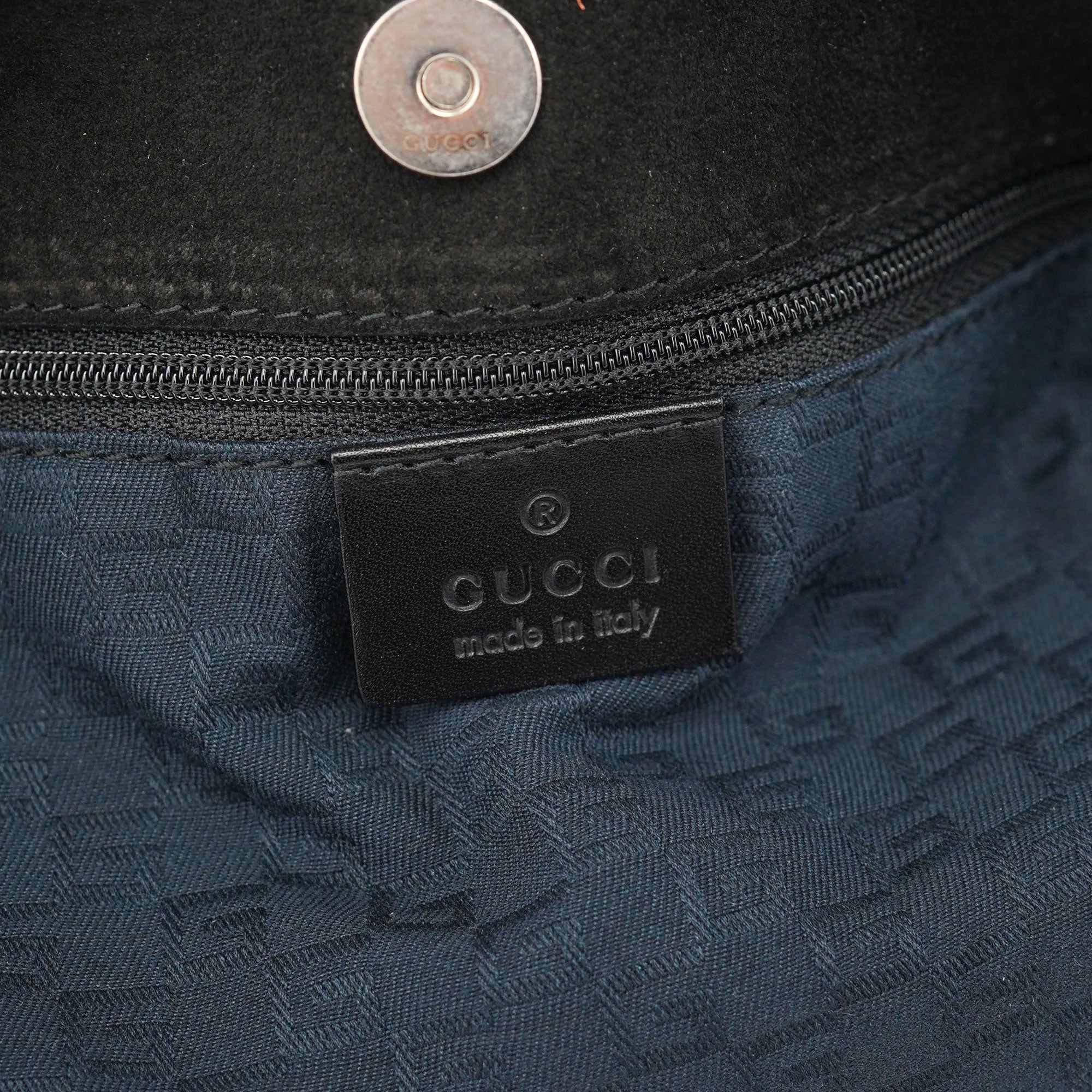 Gucci Black Suede Horsebit Tote Bag