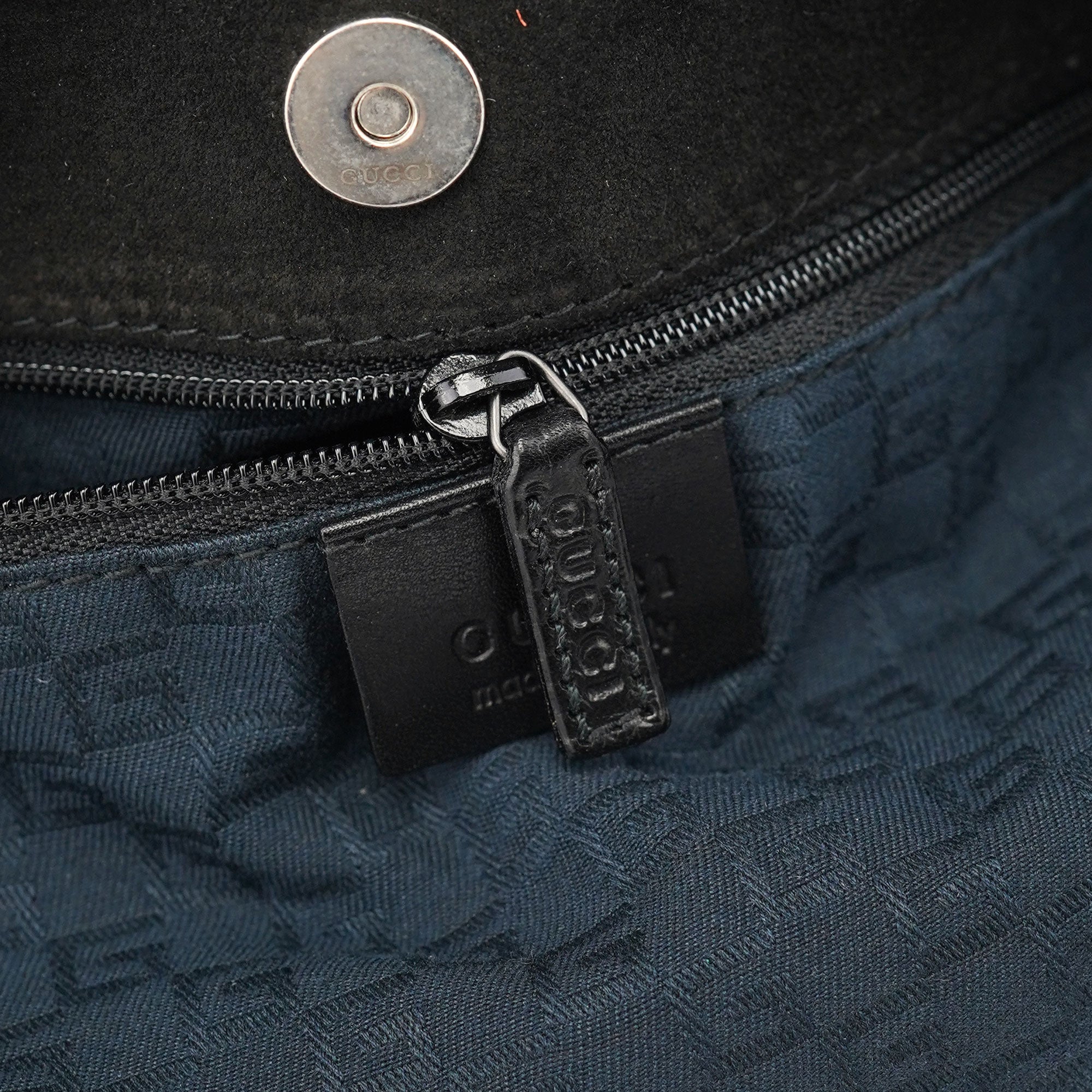Gucci Black Suede Horsebit Tote Bag