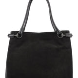 Gucci Black Suede Horsebit Tote Bag