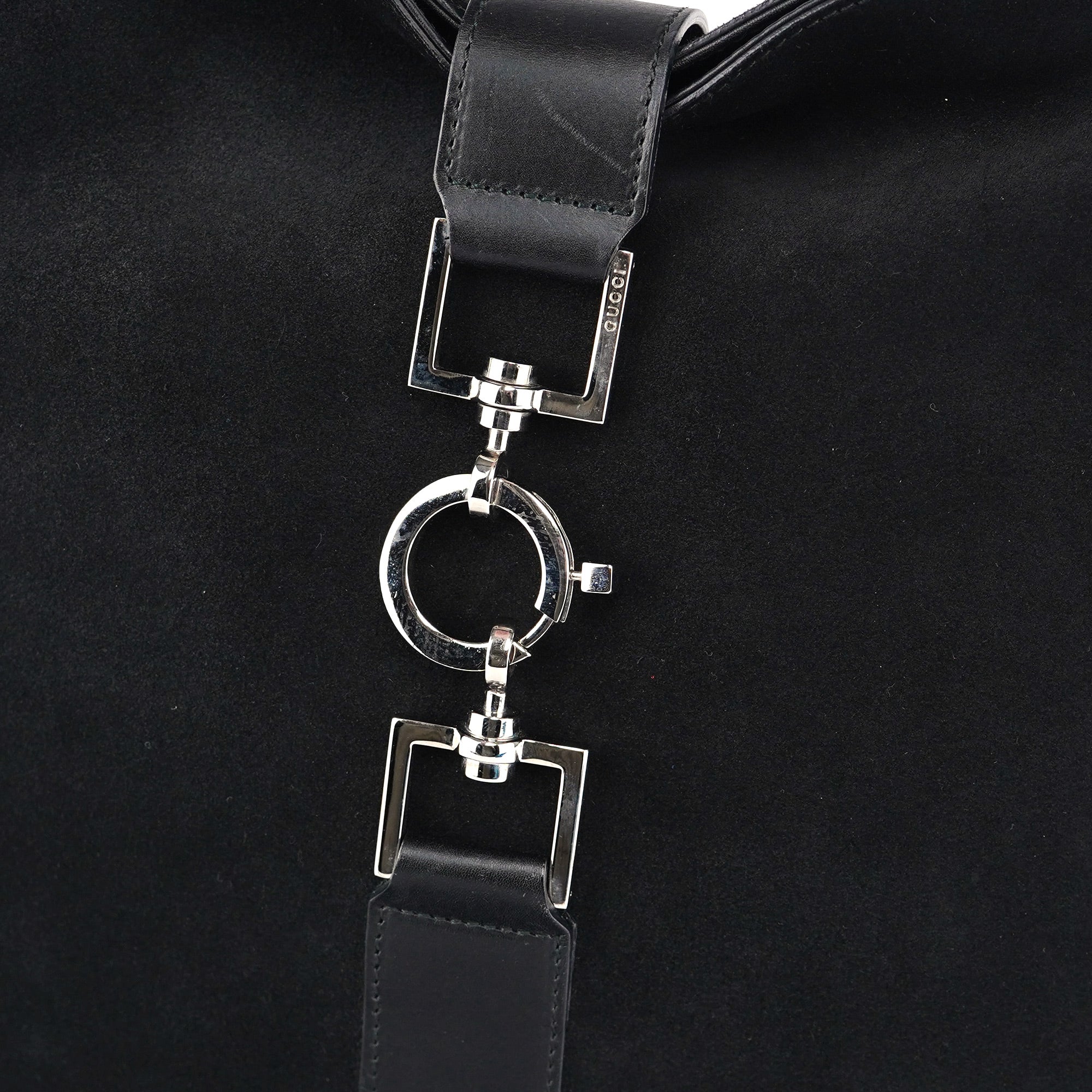 Gucci Sac porté épaule Jackie en daim noir