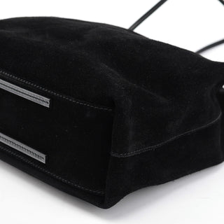 Gucci Black Suede Leather Tote Bag