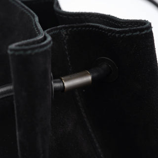 Gucci Black Suede Leather Tote Bag