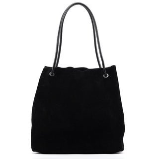 Gucci Black Suede Leather Tote Bag