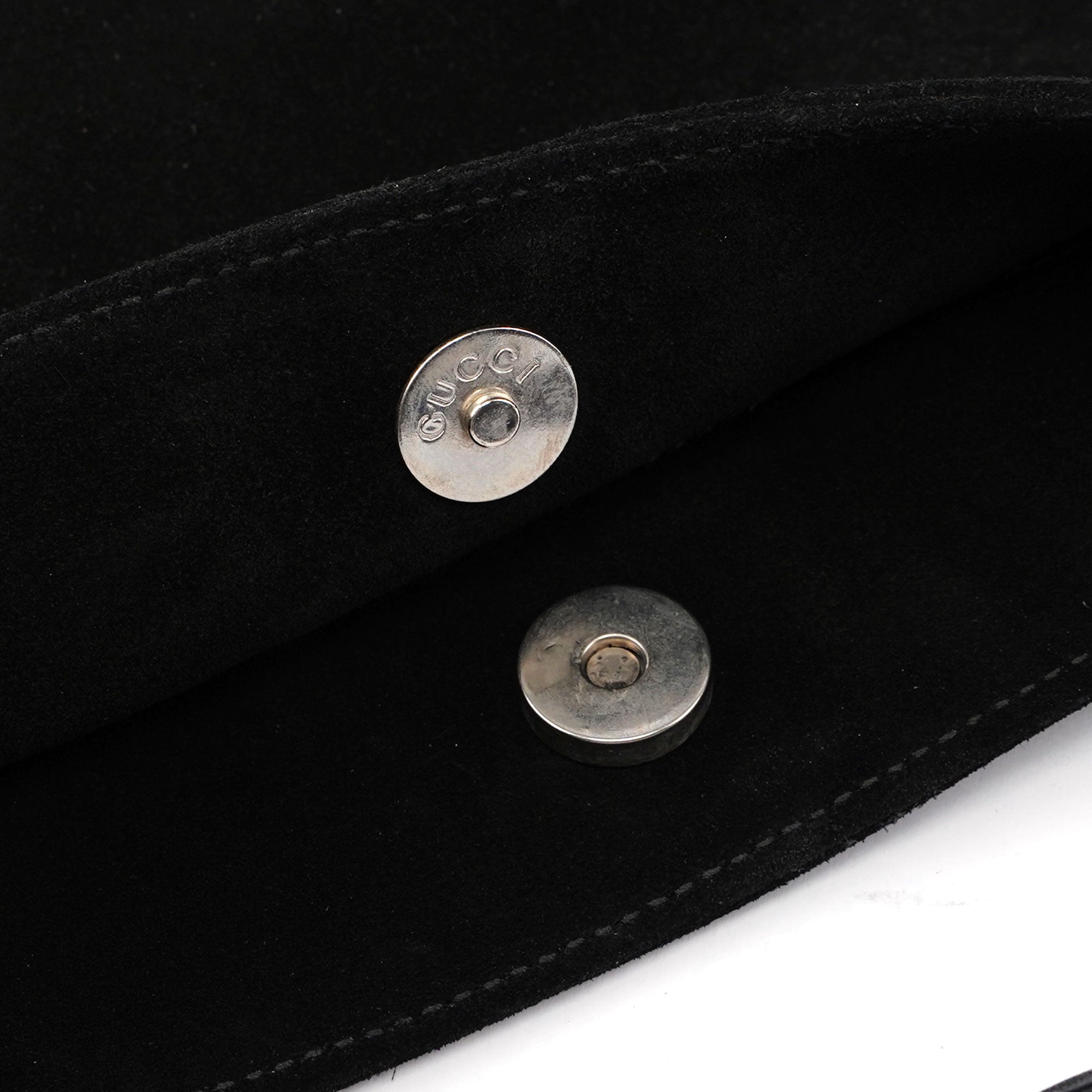 Gucci Sac porté épaule en daim noir