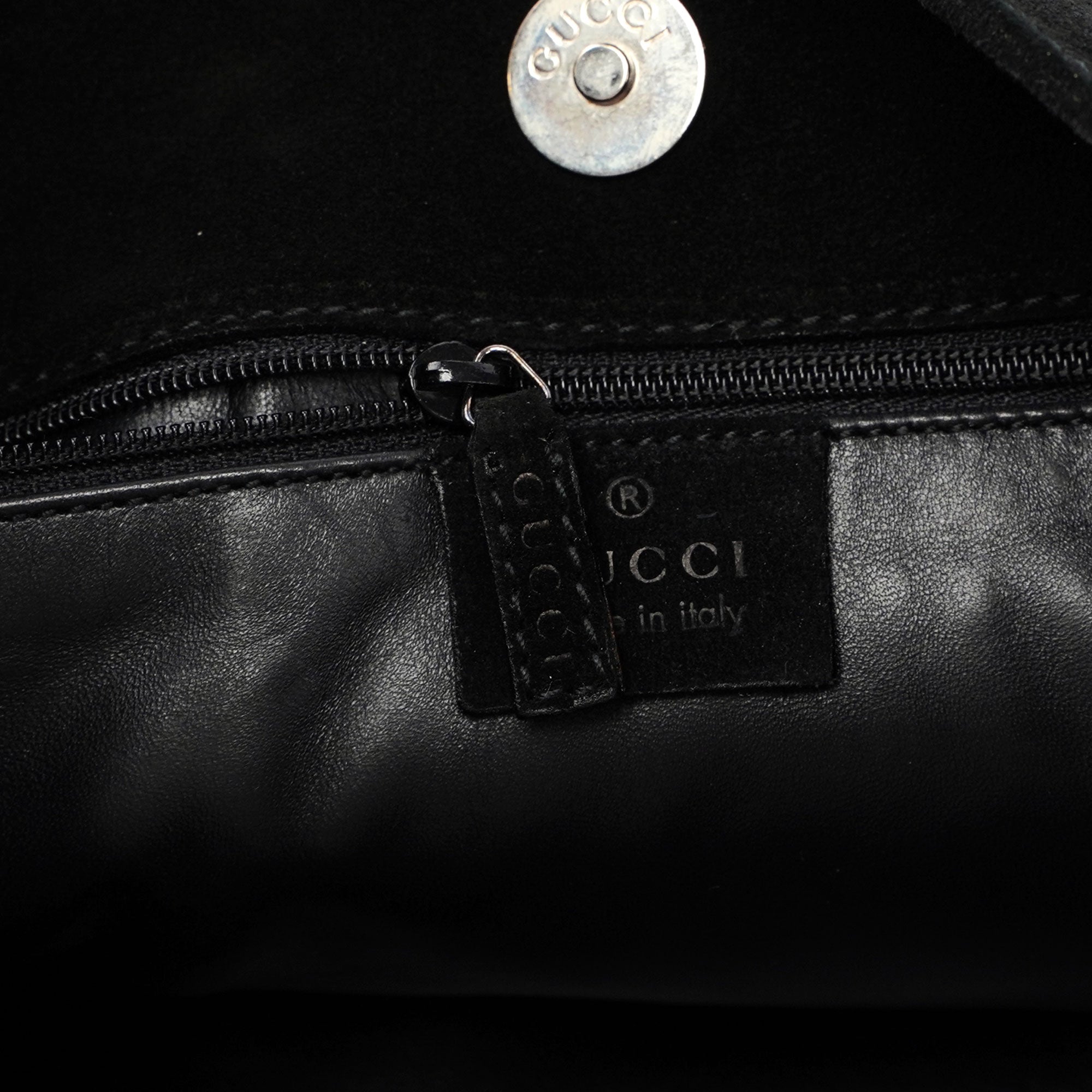 Gucci Sac porté épaule en daim noir