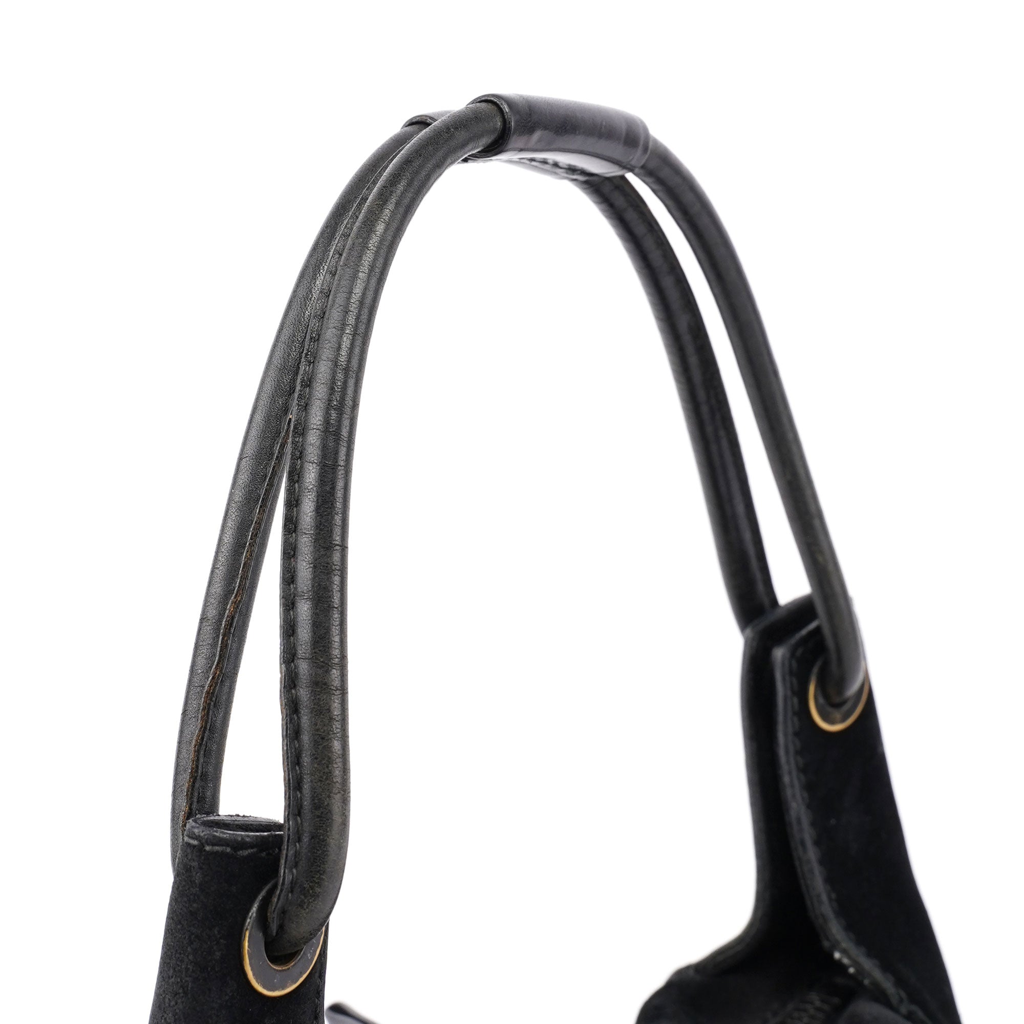 Gucci 101333 Sac porté épaule en daim noir