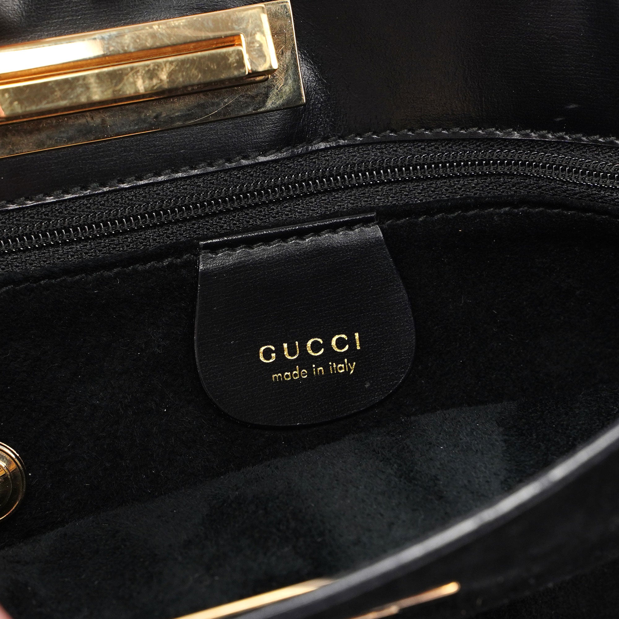 Gucci Black Suede Square G Mini Tote