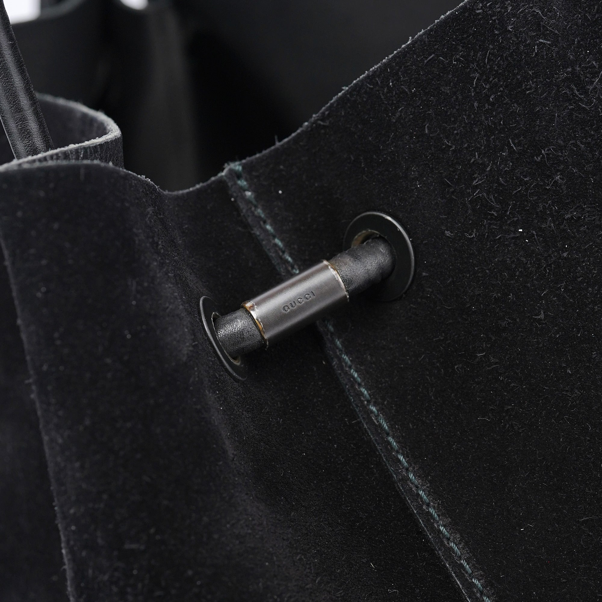 Gucci Black Suede Tote Bag
