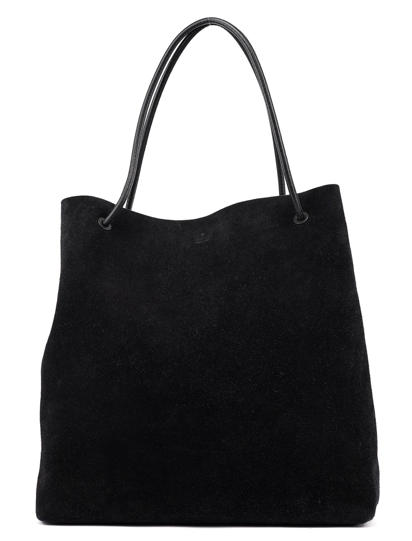 Gucci Black Suede Tote Bag