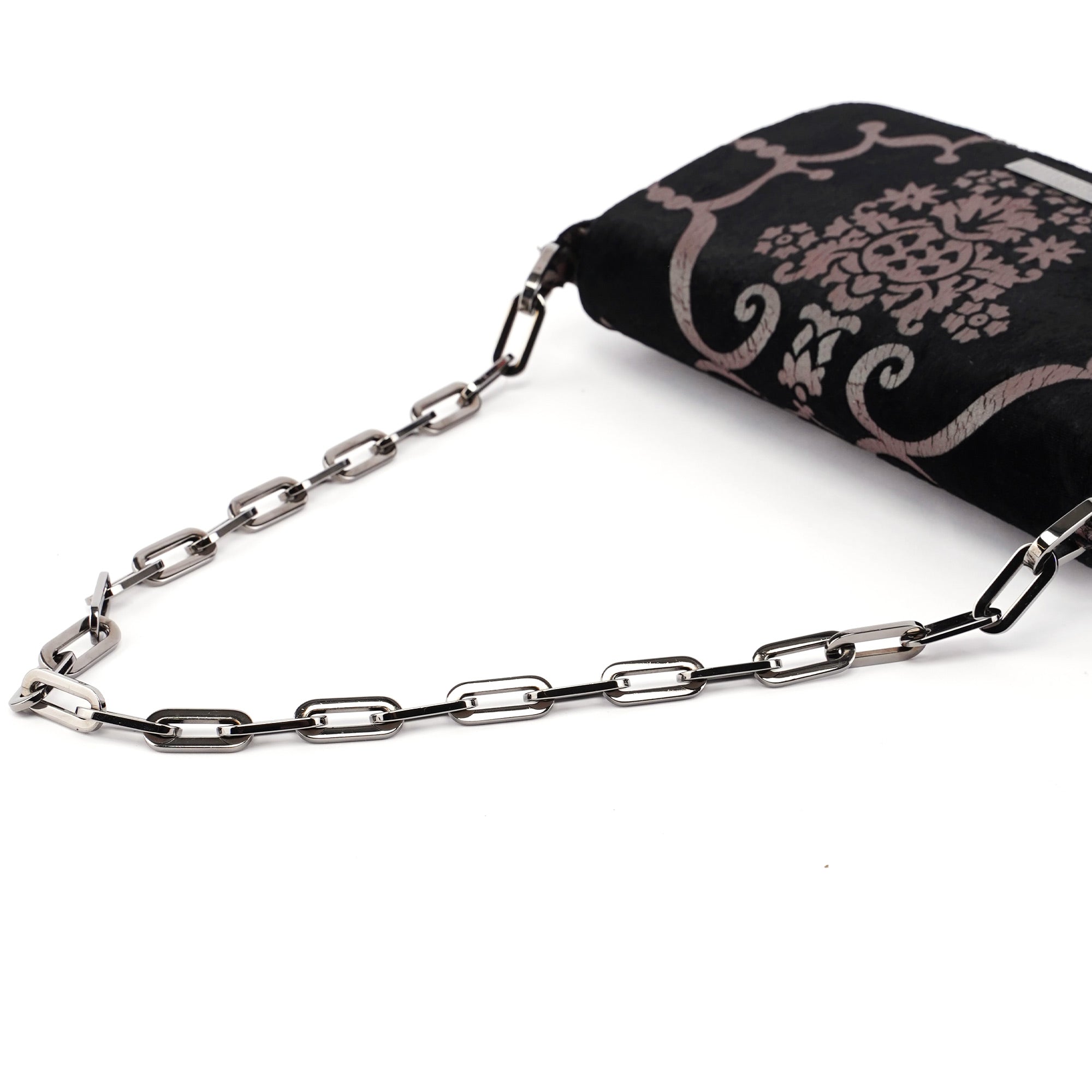 Gucci Black Velluto Baroque Chain Bag