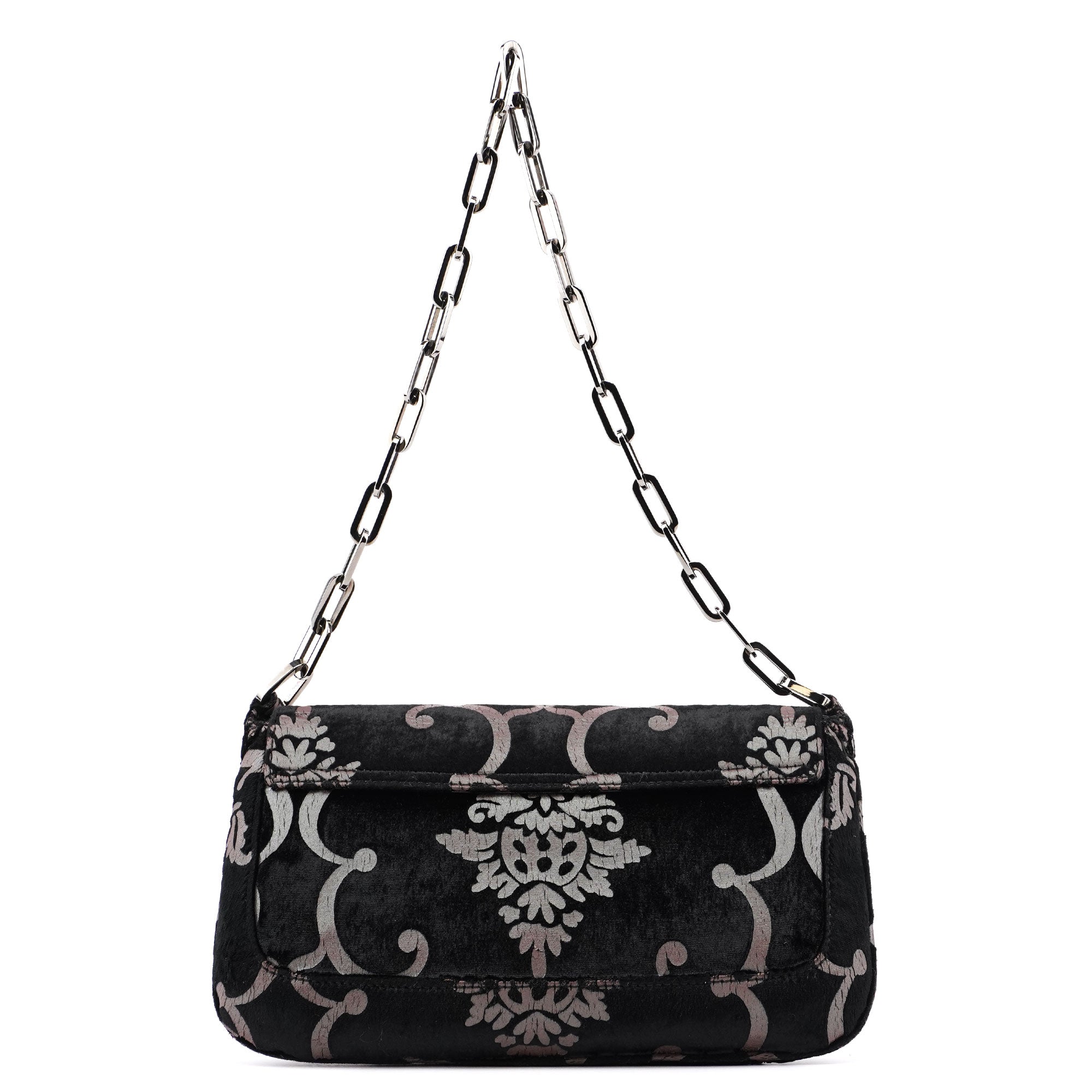 Gucci Black Velluto Baroque Chain Bag