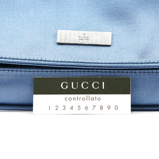 Gucci Blue Satin Chain Shoulder Bag