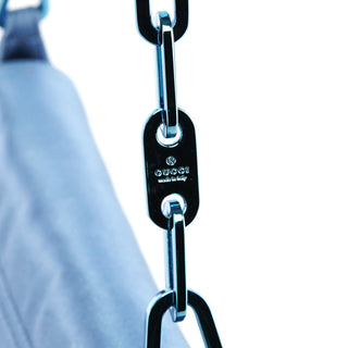 Gucci Blue Satin Chain Shoulder Bag