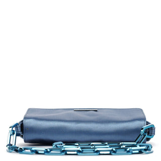 Gucci Blue Satin Chain Shoulder Bag