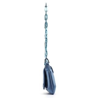 Gucci Blue Satin Chain Shoulder Bag