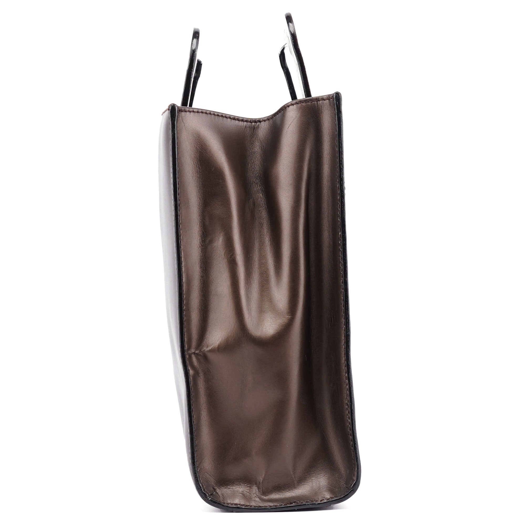 Gucci Sac cabas deux portés en cuir bronze