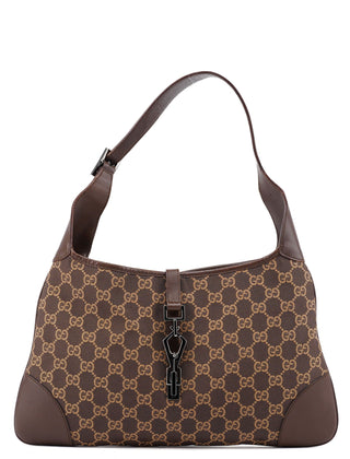 Gucci Brown Beige GG Jackie Shoulder Bag