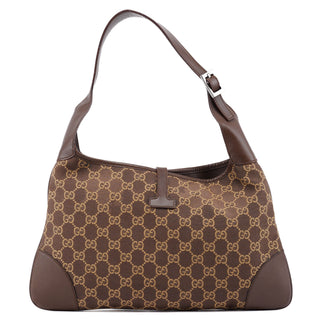 Gucci Brown Beige GG Jackie Shoulder Bag