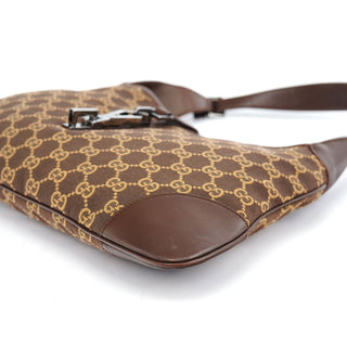 Gucci Brown Beige GG Jackie Shoulder Bag