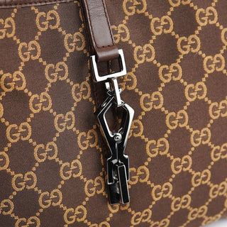 Gucci Brown Beige GG Jackie Shoulder Bag