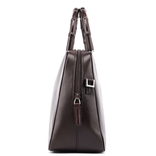 Gucci Brown Calfskin Bamboo Tote