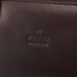 Gucci Brown Calfskin Bamboo Tote