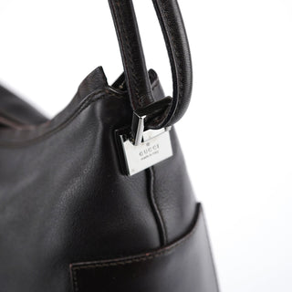 Gucci Brown Calfskin Hobo Shoulder Bag