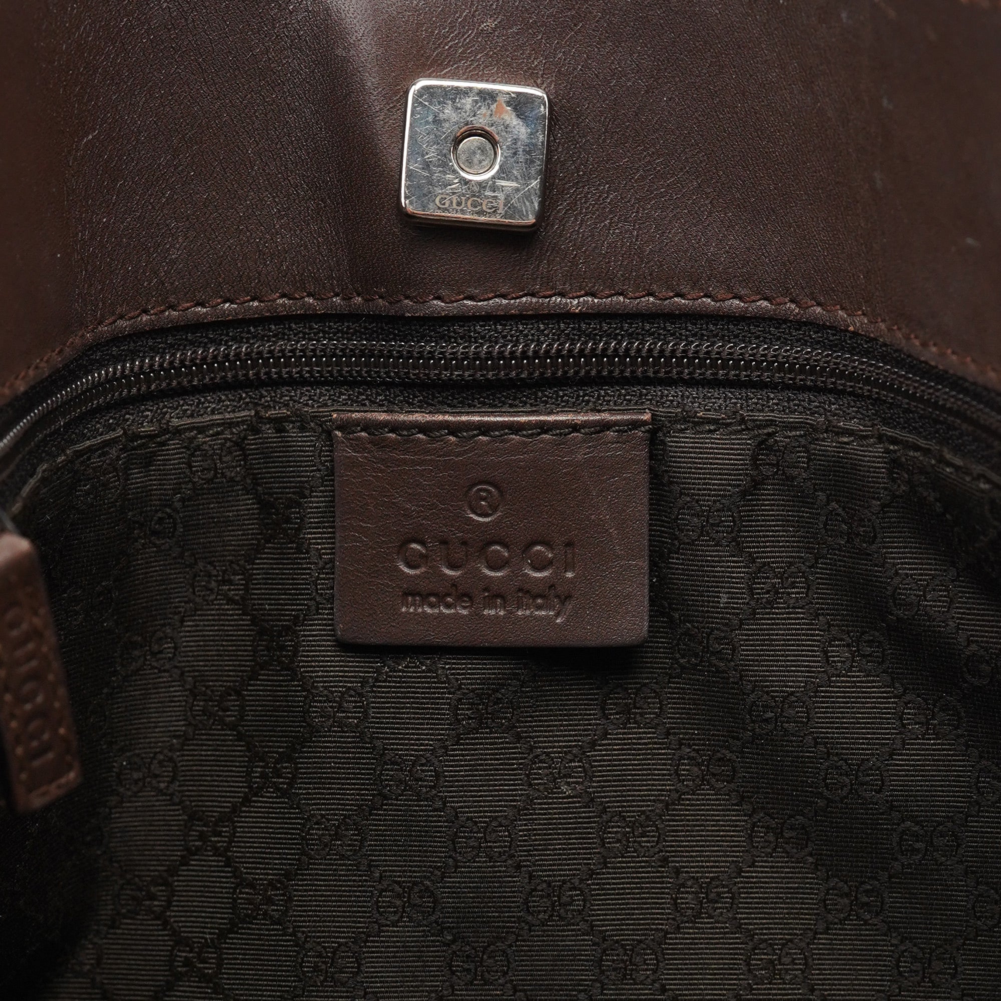 Gucci Brown Calfskin Tote Bag