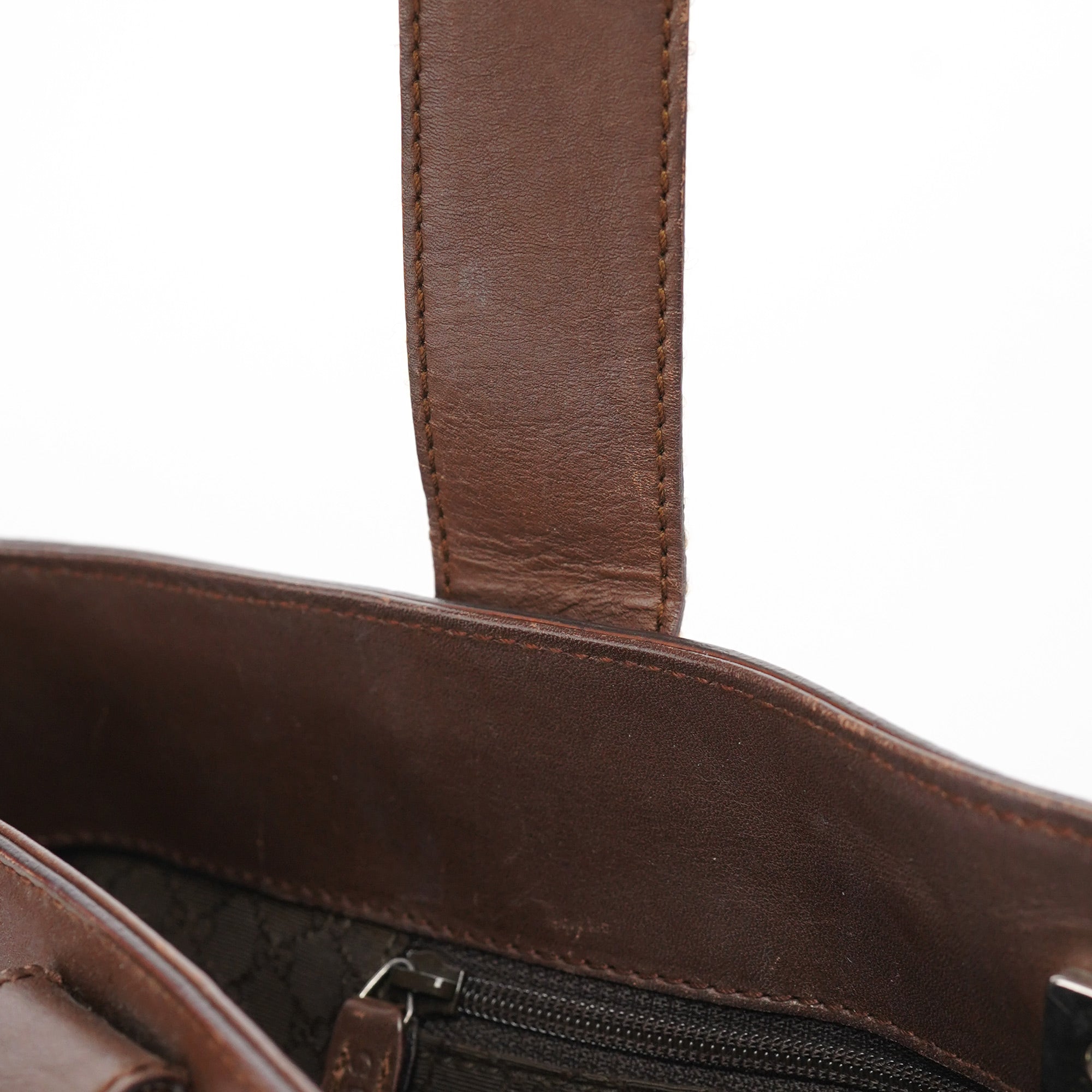 Gucci Brown Calfskin Tote Bag