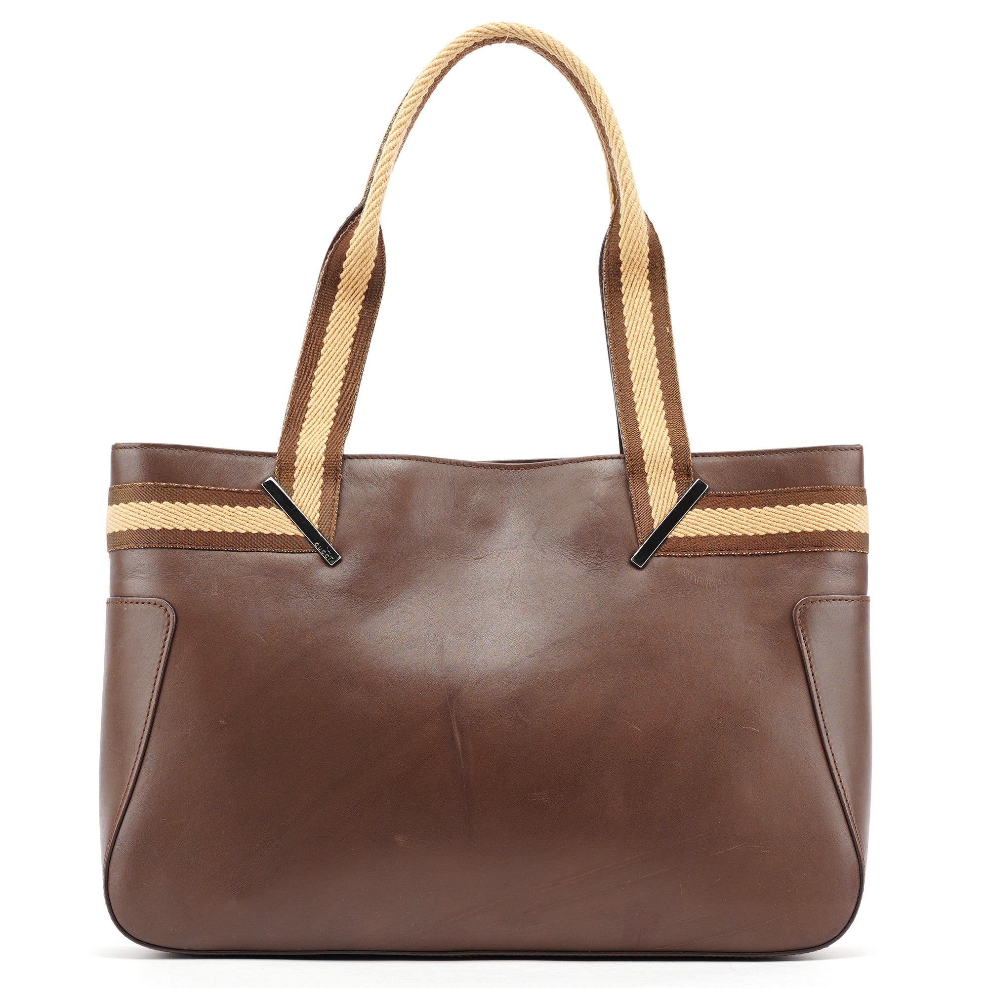 Gucci Brown Calfskin Tote Bag