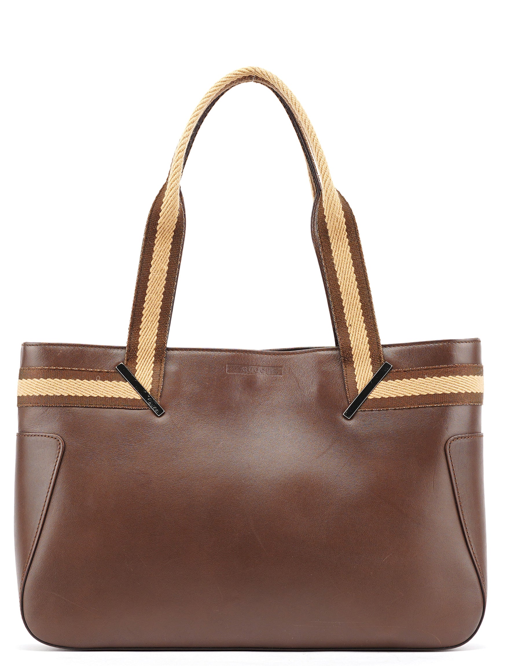 Gucci Brown Calfskin Tote Bag