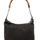 Gucci Brown Canvas Bamboo Shoulder