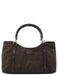 Gucci Brown Canvas Bamboo Tote Bag