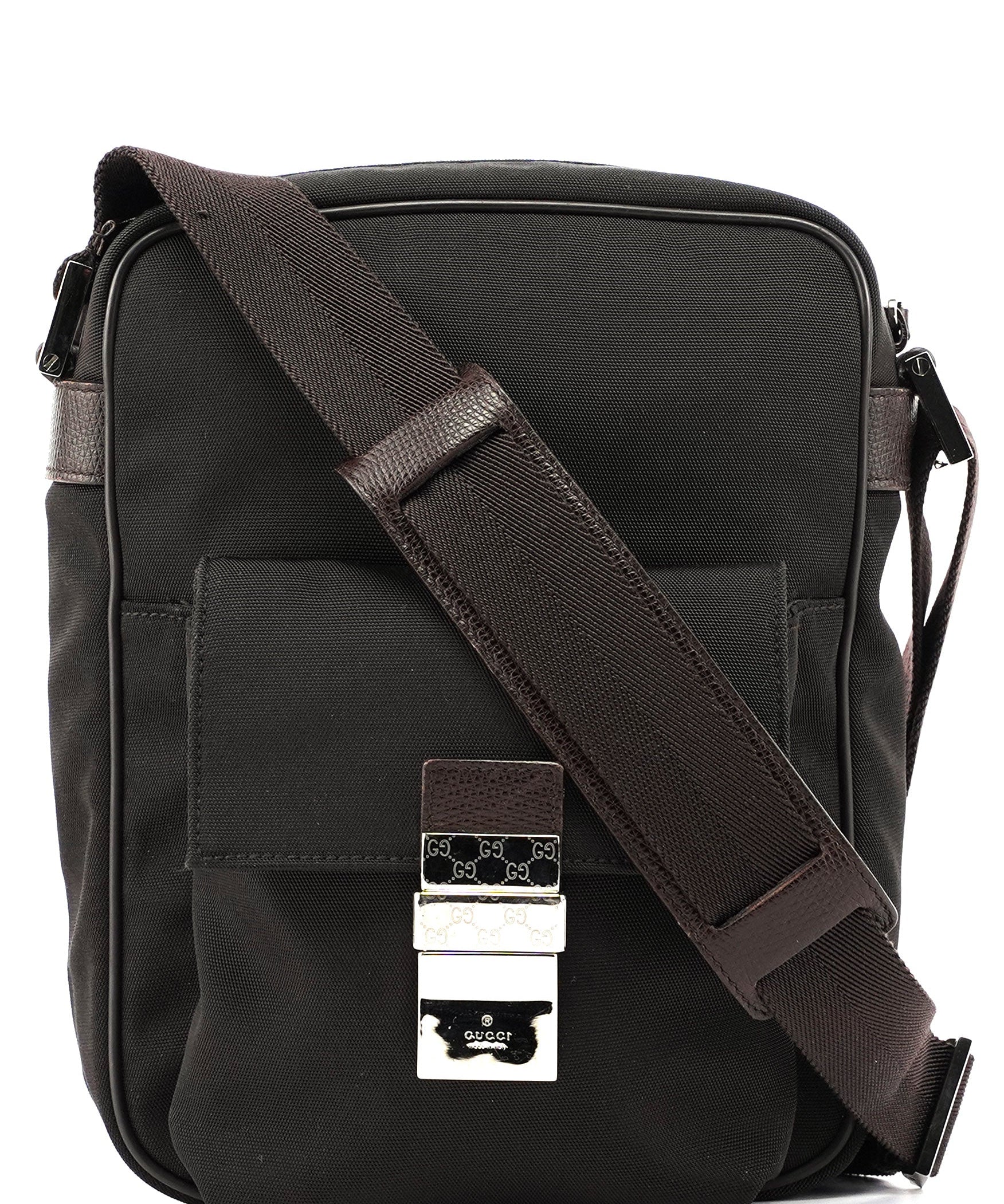 Gucci Brown Canvas Crossbody Bag