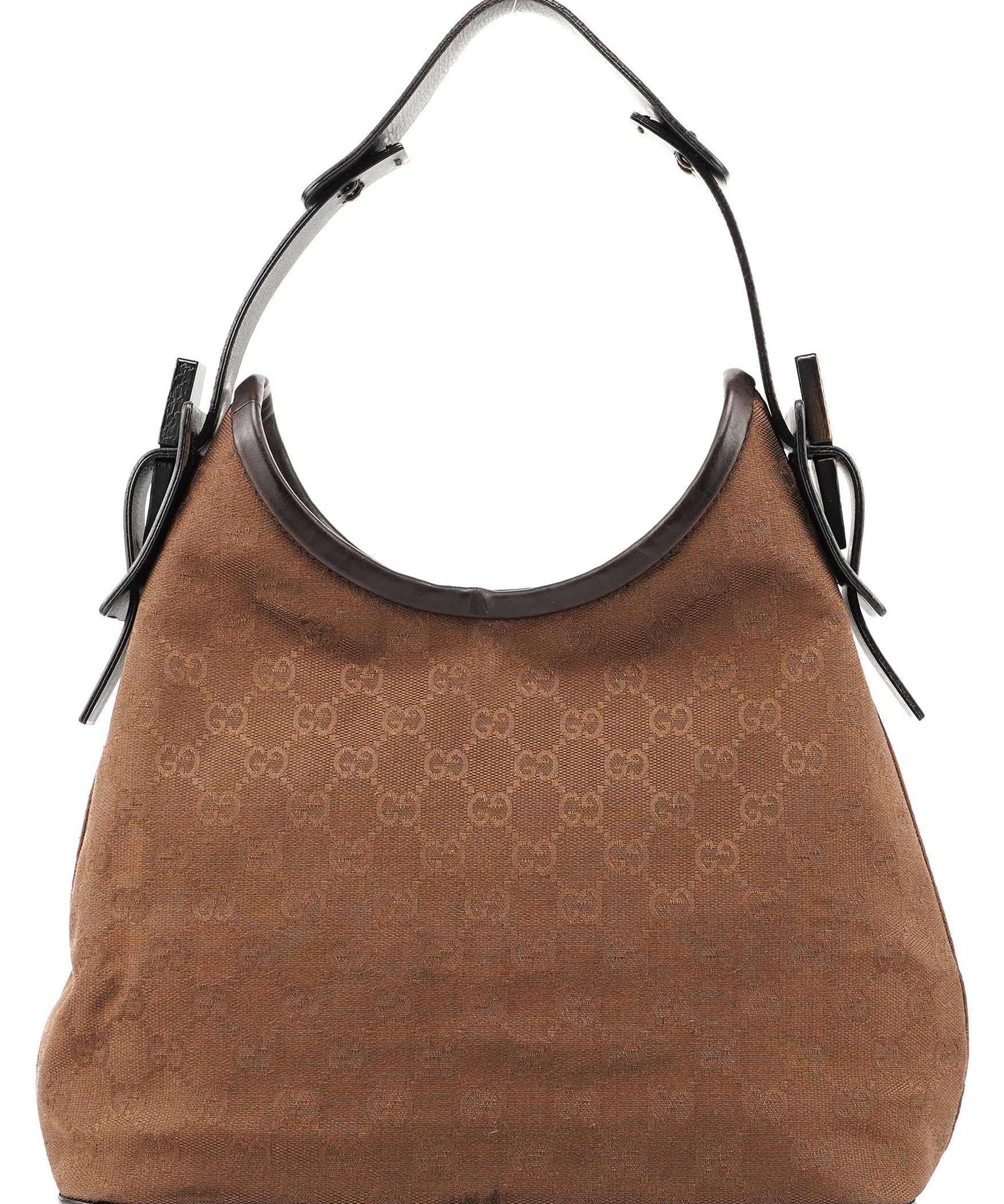 Gucci Brown Canvas GG Hobo Shoulder Bag