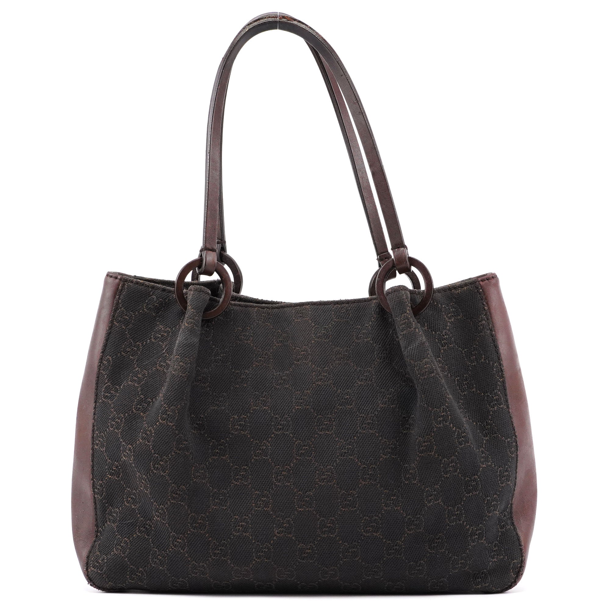 Gucci Sac cabas en toile GG marron et cuir