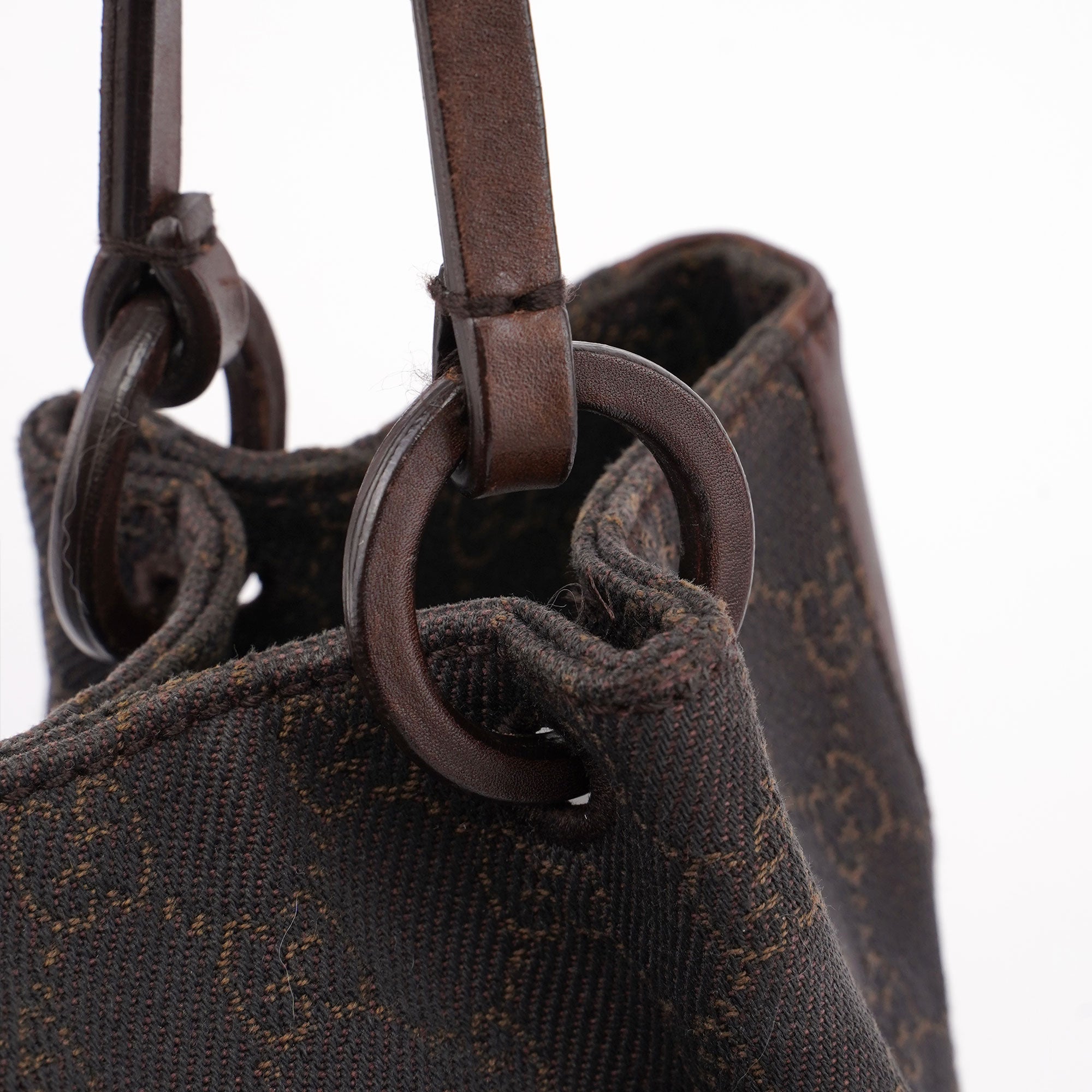 Gucci Sac cabas en toile GG marron et cuir