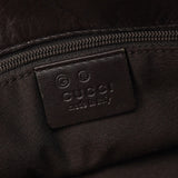 Gucci Brown Canvas Leather GG Tote Bag