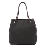 Gucci Brown Canvas Leather GG Tote Bag