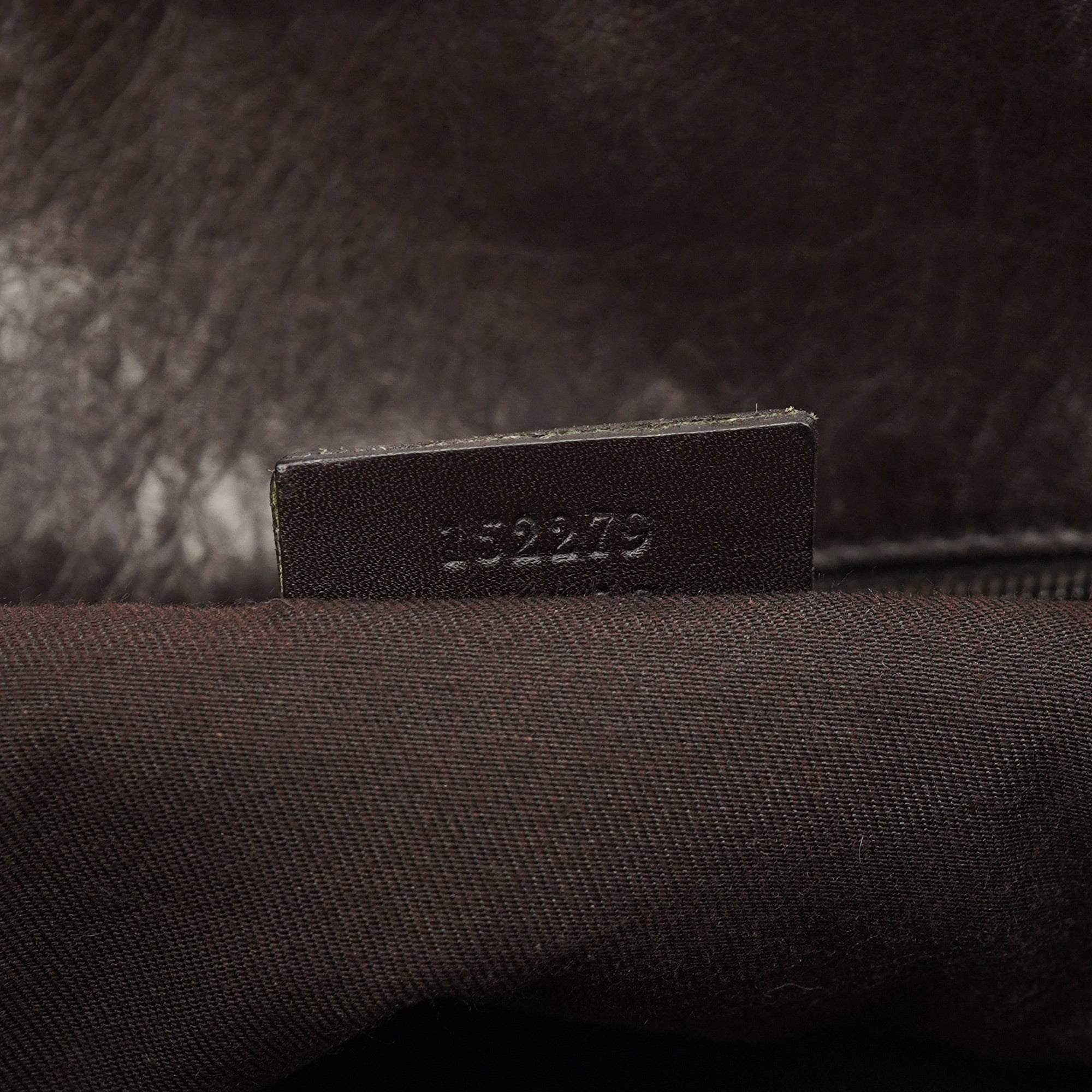 Gucci Brown Canvas Leather GG Tote Bag