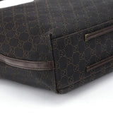 Gucci Brown Canvas Leather GG Tote Bag