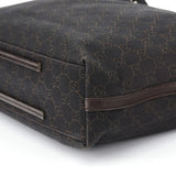 Gucci Brown Canvas Leather GG Tote Bag