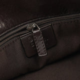 Gucci Brown Canvas Leather GG Tote Bag