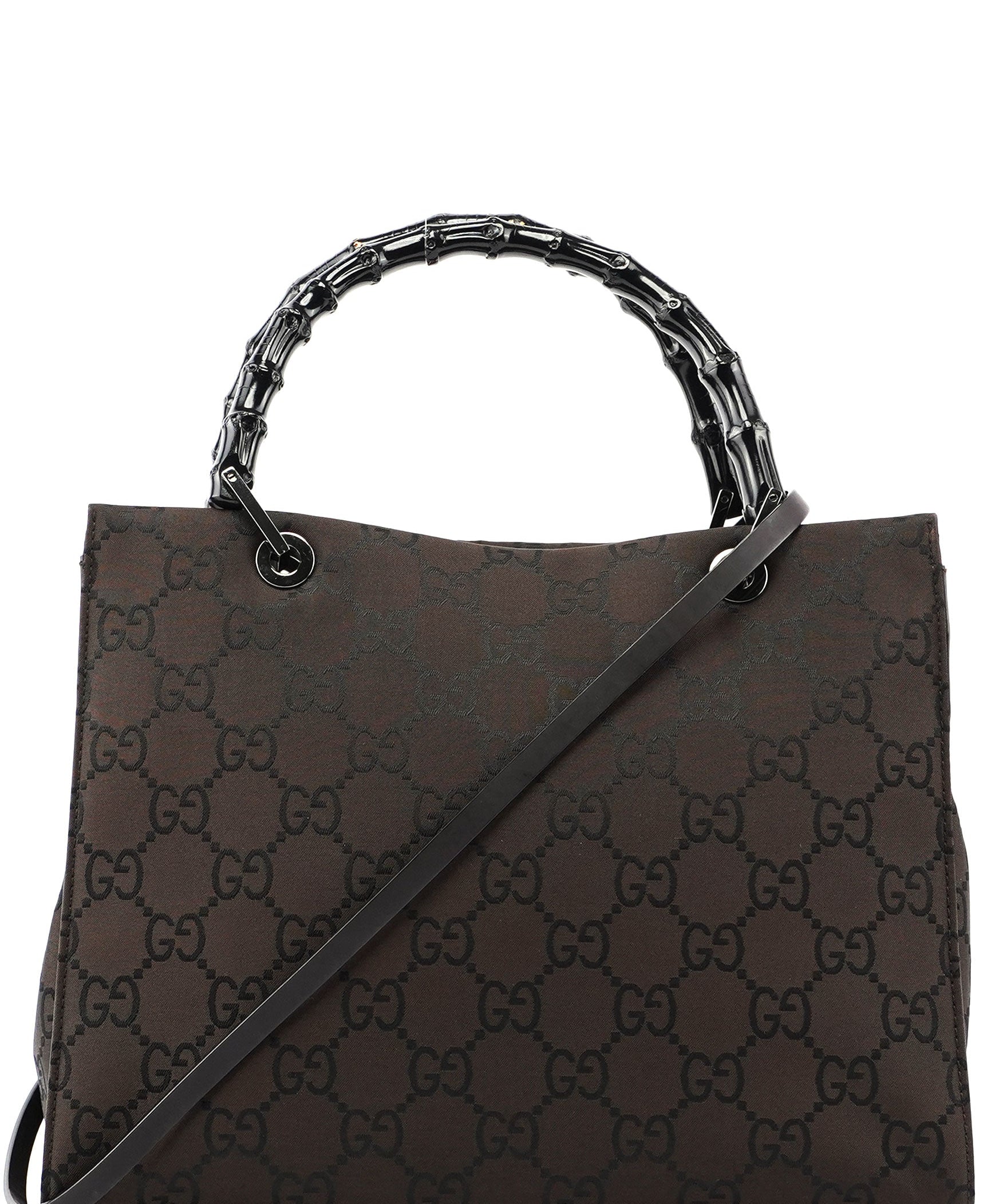 Gucci Brown GG Bamboo Tote 2way