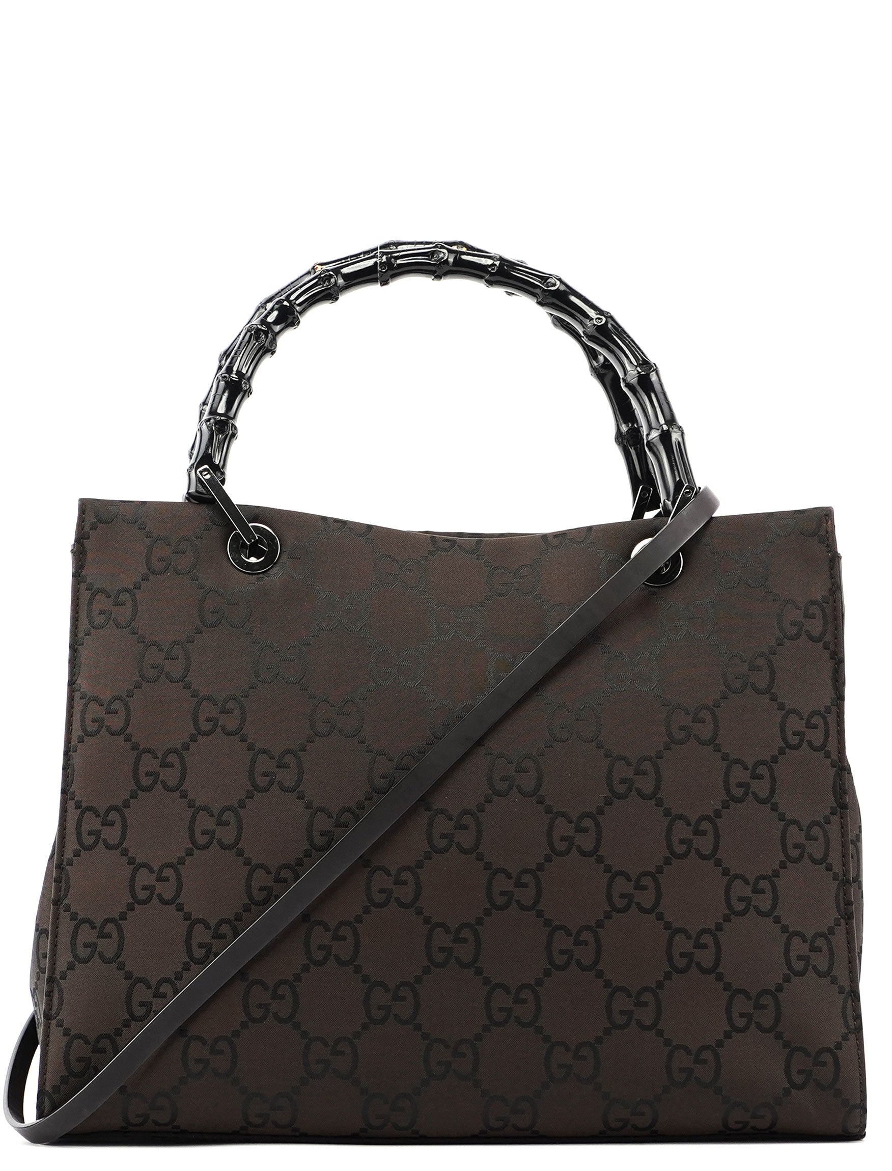 Gucci Brown GG Bamboo Tote 2way